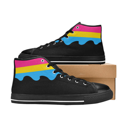 WOMEN'S Pansexual Flag 4 Pride LGBT High Top Canvas Shoes
