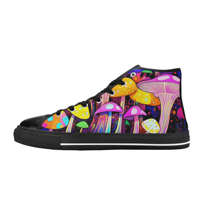 MEN'S Magic Mushrooms Art 5 High Top Canvas Y2K Sneakers