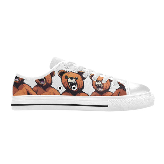 WOMEN'S Bears 3 Canvas Wallpaper Art Custom Sneakers