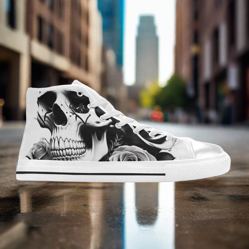 Cyberpunk Amber Gold Unique WOMEN Bold Art - Freaky Shoes | Custom Art Sneakers