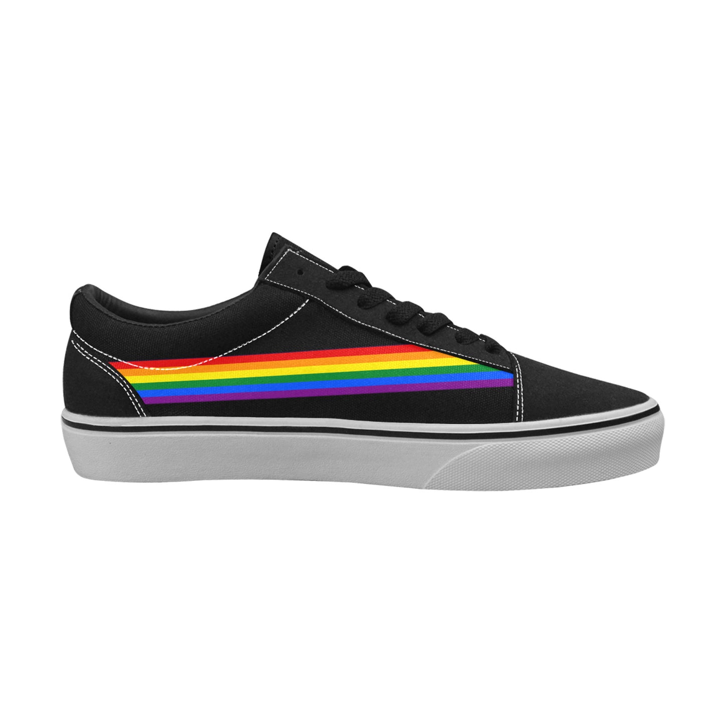 WOMEN'S Rainbow Pride LGBT Low Top Skateboarding Custom Shoes