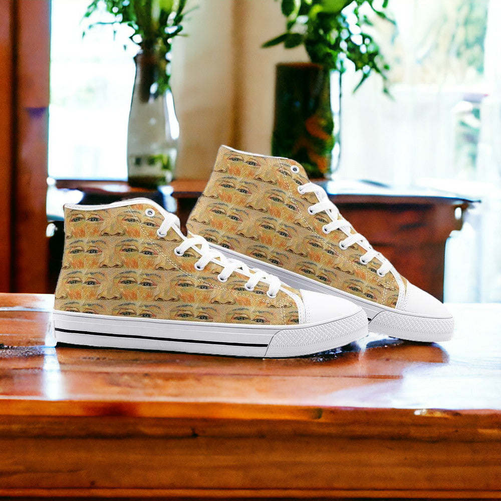 Celtic Blue Gold Custom Bold Art - Freaky Shoes | Custom Art Sneakers