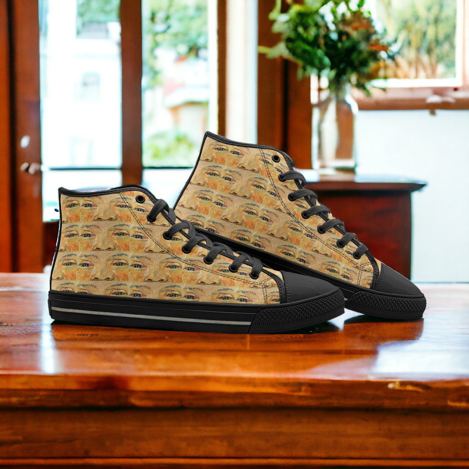 Celtic Blue Gold Custom Bold Art - Freaky Shoes | Custom Art Sneakers