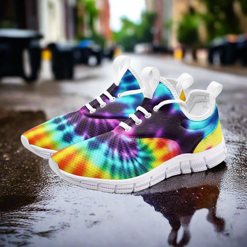 Koi Teal Gold Wearable Bold Art - Freaky Shoes | Custom Art Sneakers