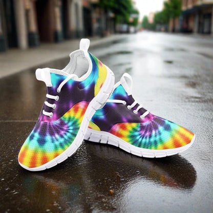Koi Teal Gold Wearable Bold Art - Freaky Shoes | Custom Art Sneakers