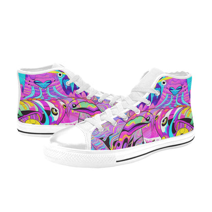 WOMEN'S Trip Art 2 High Top Canvas Vibrant Chaos Sneakers
