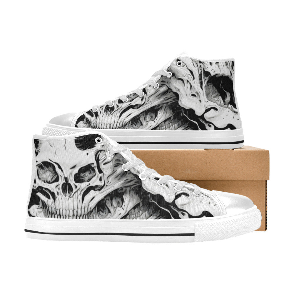 MEN'S Cc Horror Art Men’S High Top Canvas Wallpaper Art Shoes