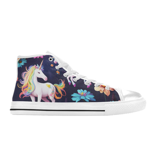 MEN'S Unicorns Please 2 Men’S High Top Canvas Vibrant Chaos Custom Sneakers