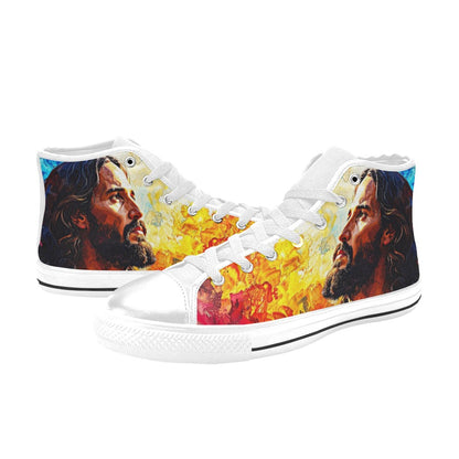 WOMEN'S Jesus3 High Top Canvas Vibrant Chaos Shoes