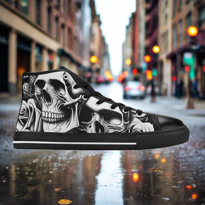 Phoenix Amber Gold Unique WOMEN Bold Art - Freaky Shoes | Custom Art Sneakers