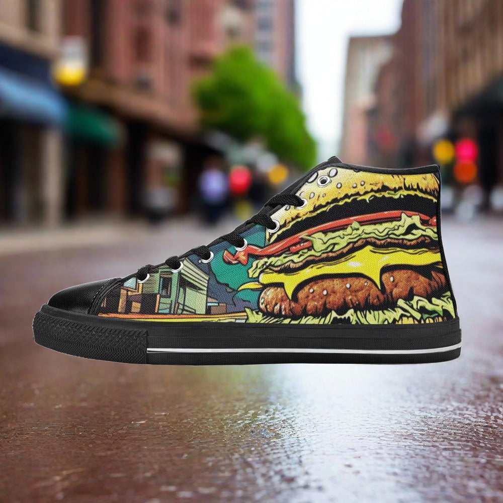 Aurora Borealis Pink Cream Custom WOMEN Bold Art - Freaky Shoes | Custom Art Sneakers