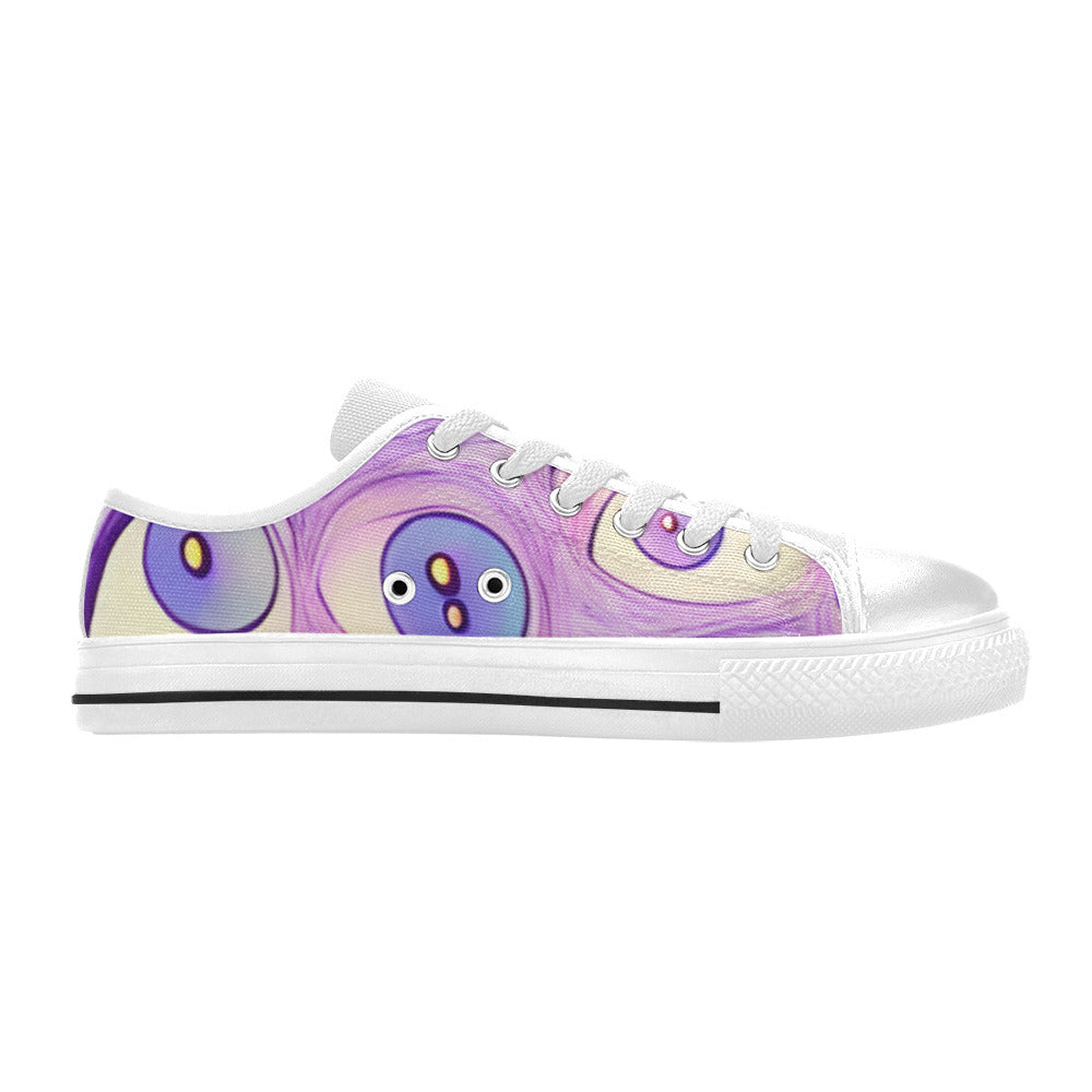 WOMEN'S Cc Wall Eyes Trippy Canvas Aesthetic Sneakers