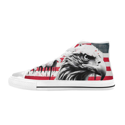 MEN'S Patrotic Eagle Art Men’S High Top Canvas Cottagecore Custom Shoes