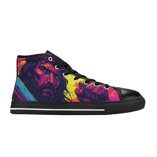 WOMEN'S Jesus_Ht_09 High Top Canvas Wallpaper Art Shoes