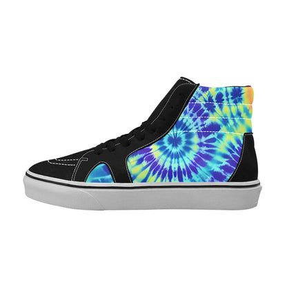 WOMEN'S Tie Dye 3 High Top Skateboarding Neon Fantasy Sneakers
