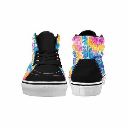 WOMEN'S Tie Dye Swirl High Top Canvas Surreal Custom Shoes