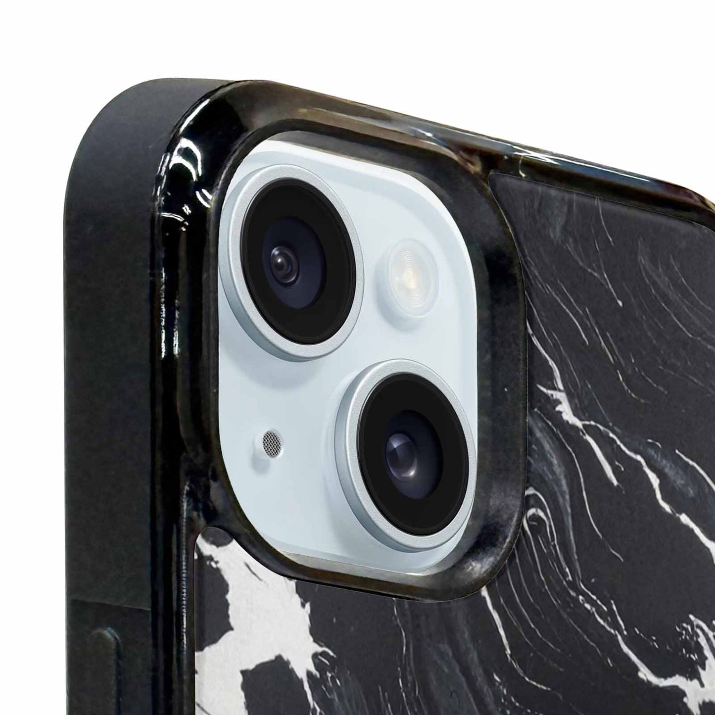 iPhone 15 Case — Black White Animal Print, Custom Designed Case Cover