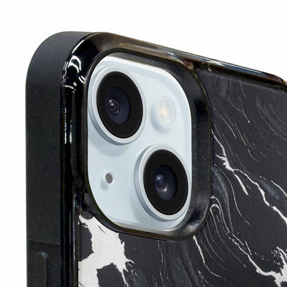 iPhone 15 Case — Black White Animal Print, Custom Designed Case Cover