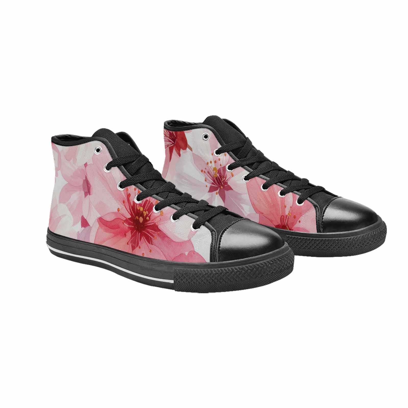 MEN'S Japanese Cherry Blossom High Top Canvas Y2K Custom Shoes