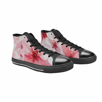 MEN'S Japanese Cherry Blossom High Top Canvas Y2K Custom Shoes