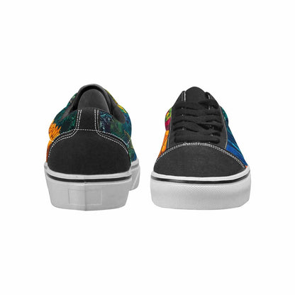 WOMEN'S Dinosaur Silhouette Canvas Lace-Up Cottagecore Custom Shoes
