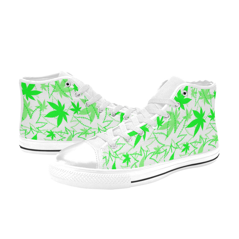 WOMEN'S Cc Weed 420 Art High Top Canvas Vivid Custom Sneakers