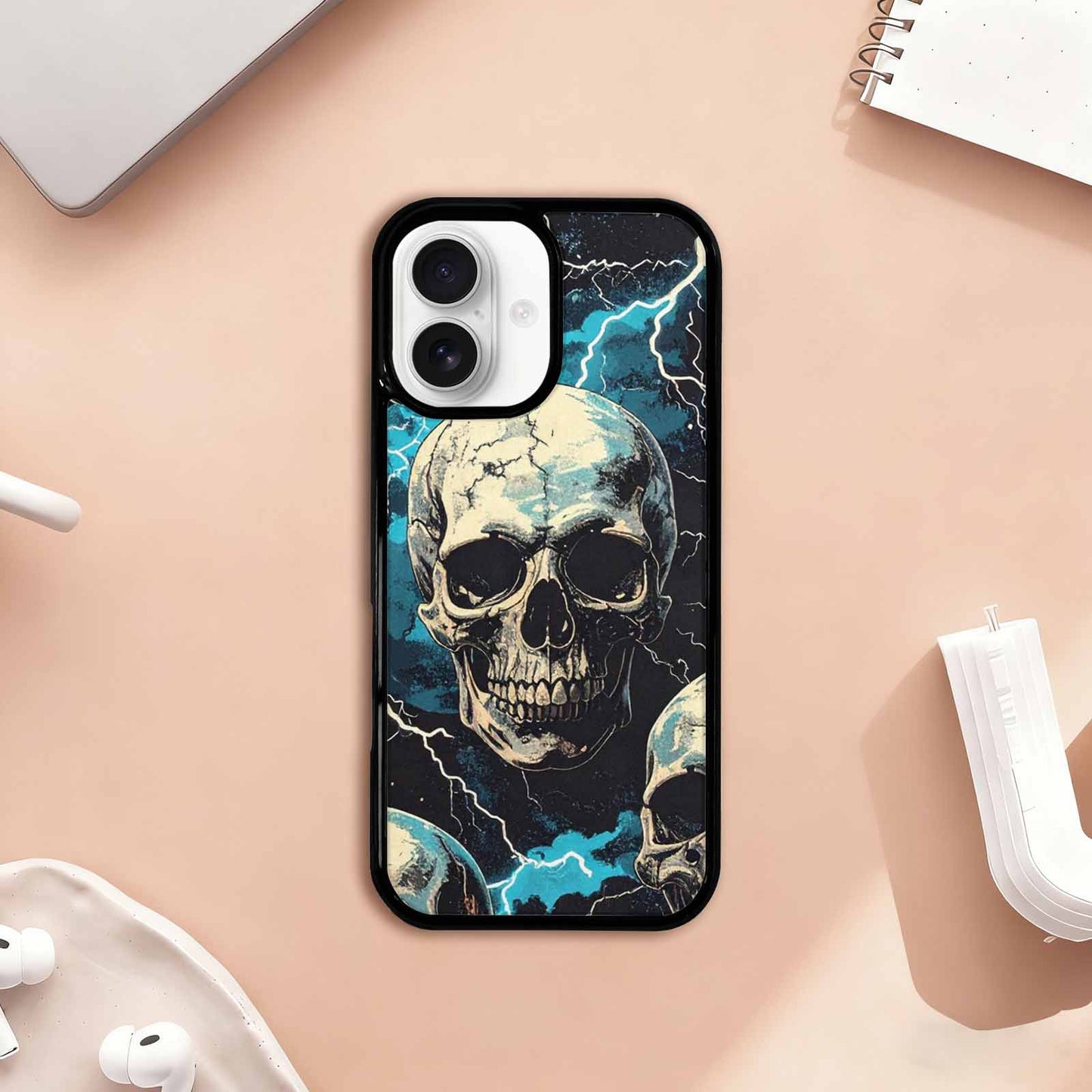iPhone 17 Case — Skull Dark Art Gothic Print Gothic, Custom Printed Phone Case