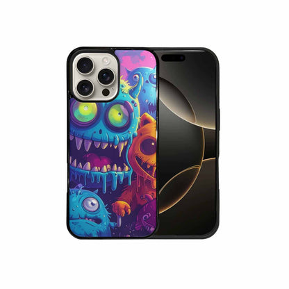 iPhone 16 Pro Max Case — Overlapping Endlessly No Empty Space Monsters, Personalized Phone Case