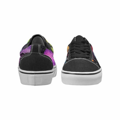 WOMEN'S Rainbow Drip Mushrooms Lace-Up Canvas Aesthetic Custom Shoes