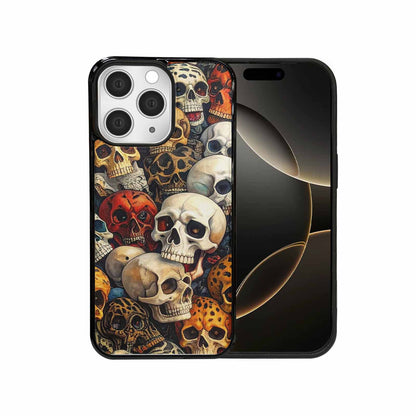 iPhone 15 Pro Max Case — Skulls Pattern Hundreds Of Sma 1q9, Custom Printed Phone Case