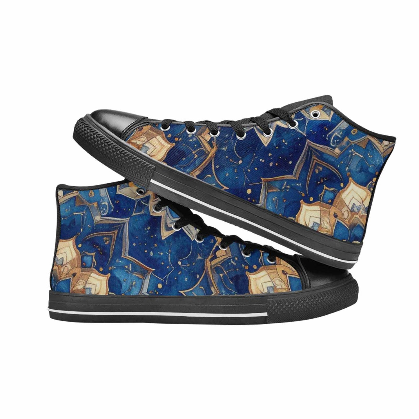 MEN'S Mandala High Top Canvas Surreal Custom Shoes