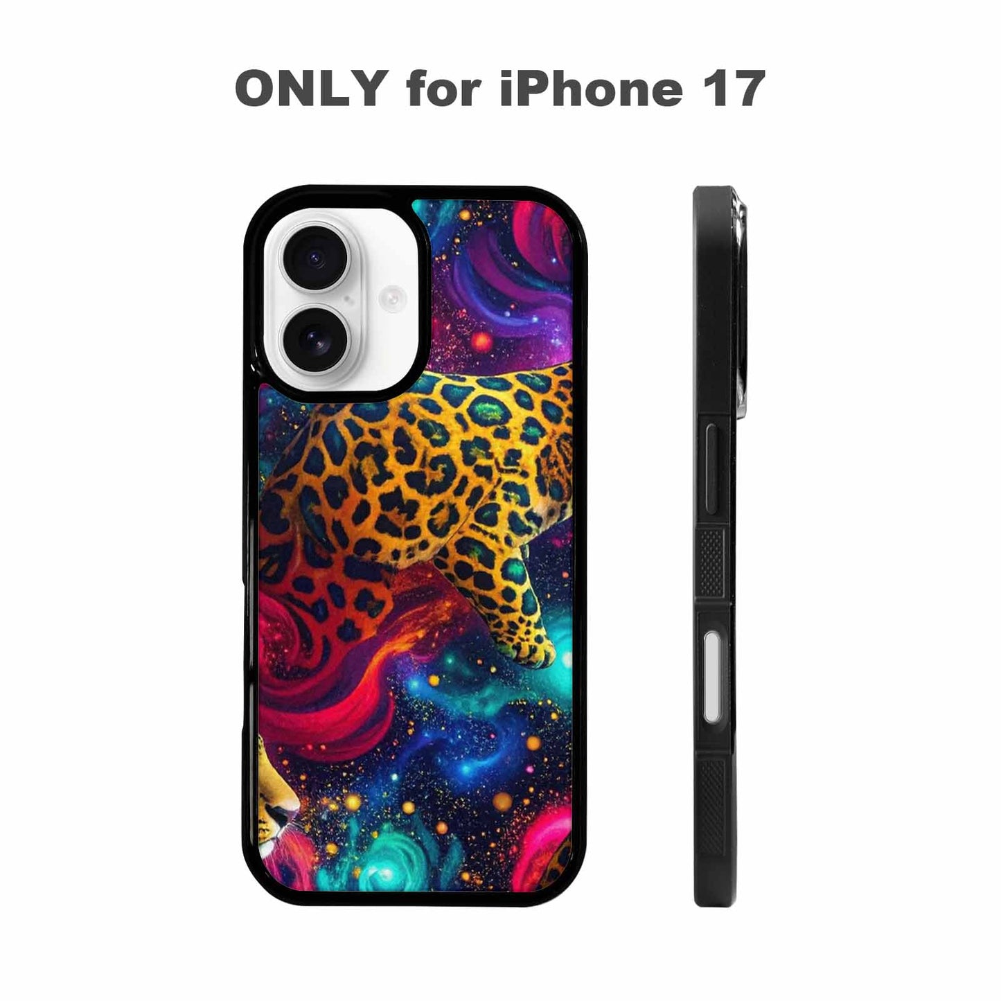 iPhone 17 Case — Leopard Print Galaxy Seamless Animal Print, Custom Print Case Cover