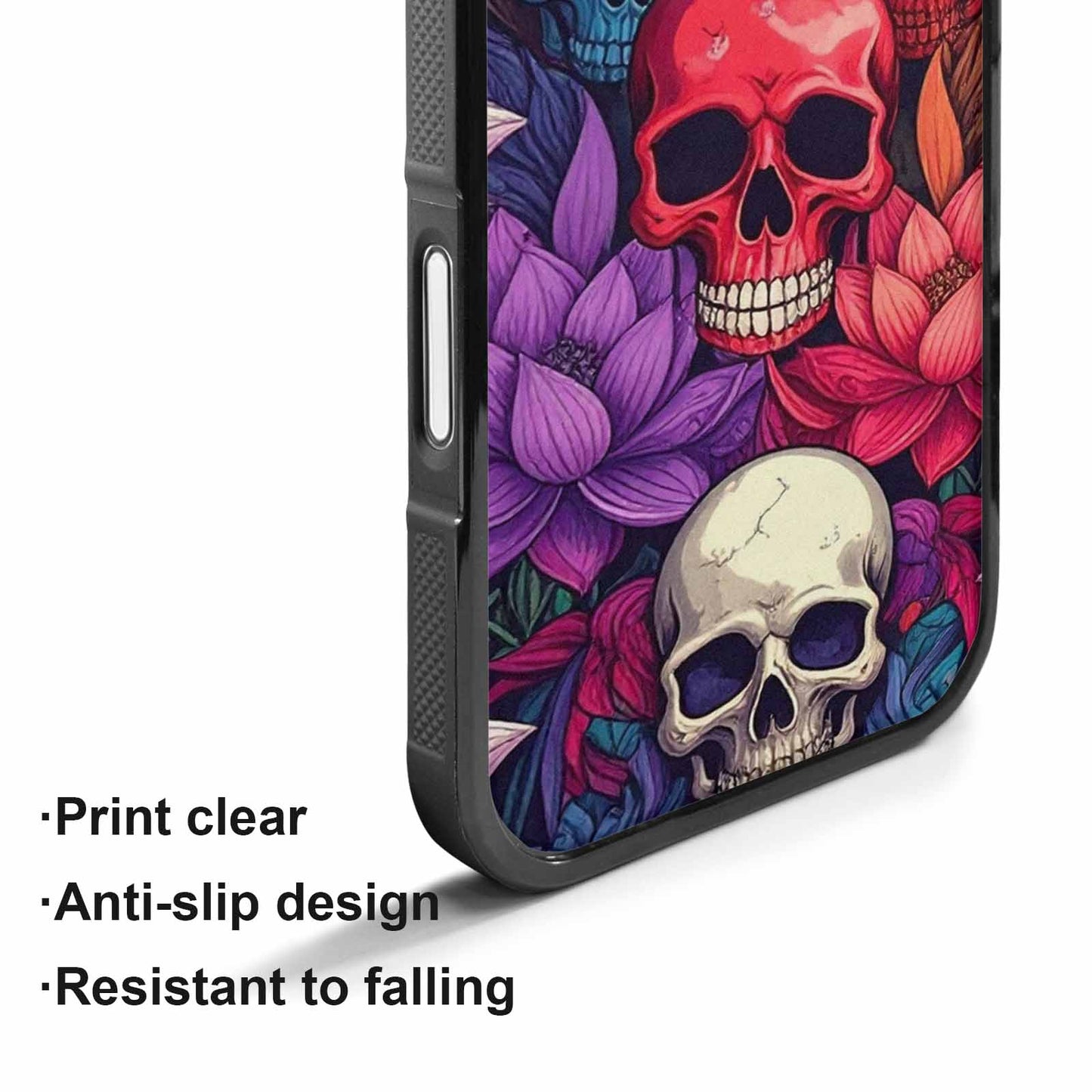iPhone 17 Case — Lotus Many Hundreds Of Gothic Skulls, Custom Printed Phone Case
