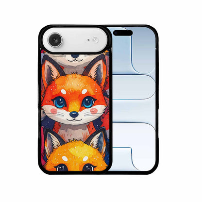 iPhone 17 Air Case — Watercolor Kawaii Fox Faces Watercolor Abstract, Custom Print Case Cover