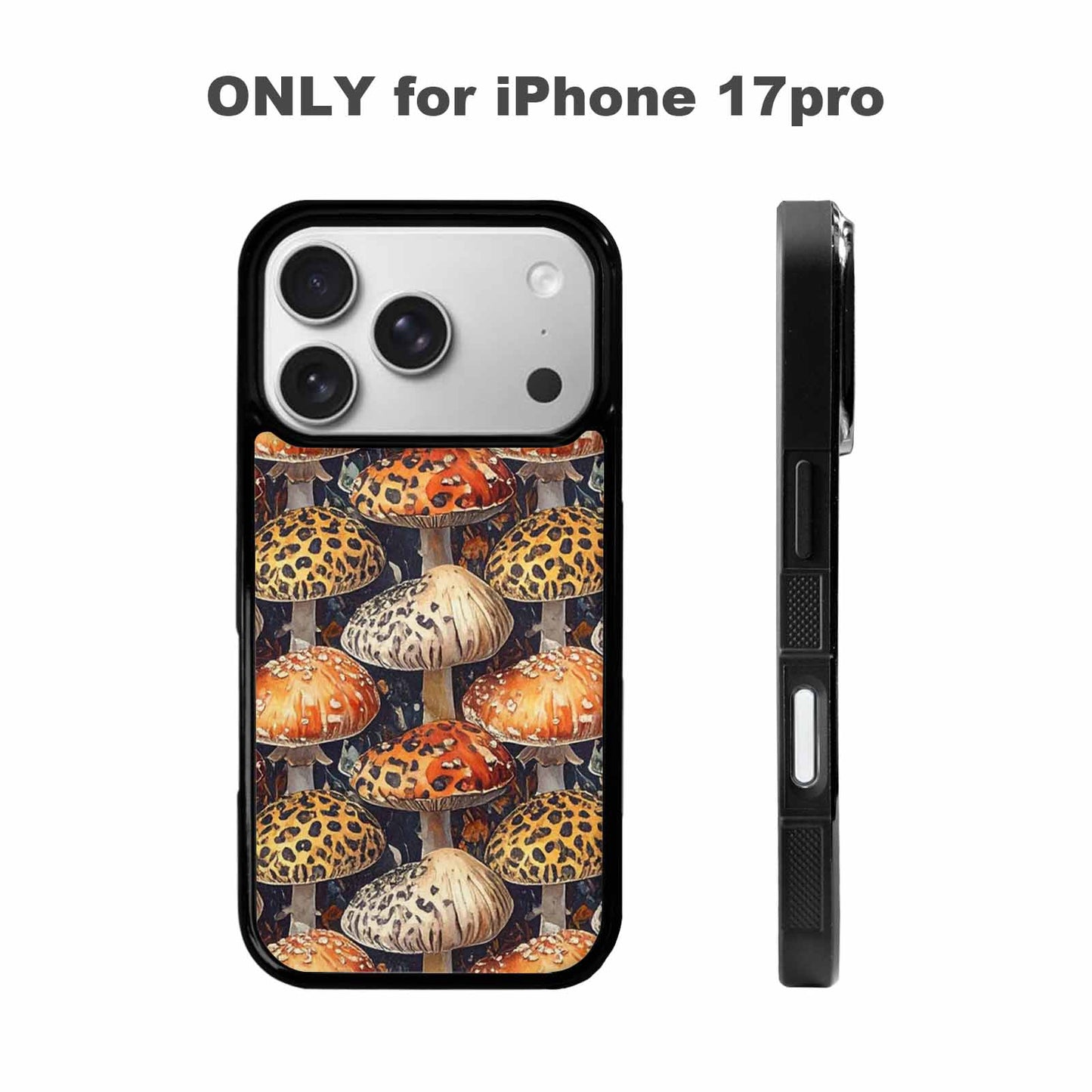 iPhone 17 Pro Case — Mushrooms Pattern Hundreds Of Original Art, Custom Art Phone Cover