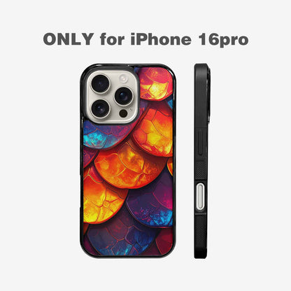 iPhone 16 Pro Case — Snake Print Dark Seamless Pattern Vibrant, Custom Print Case Cover