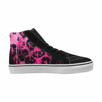 MEN'S Animal Print High Top Canvas Wallpaper Art Custom Sneakers