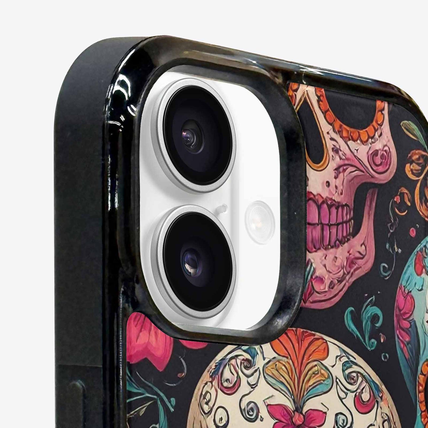 iPhone 16 Case — Smaller Skulls Overlapping Seamless Pattern Of, Custom Made Phone Cover