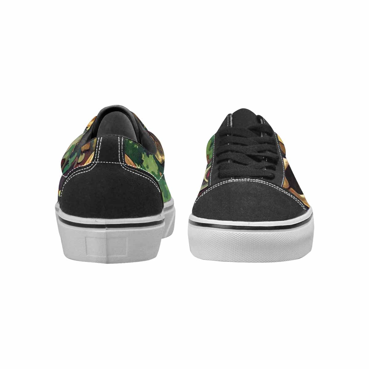 WOMEN'S Skulls  Camo Skulls Lace-Up Canvas Dreamcore Custom Shoes