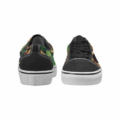 WOMEN'S Skulls  Camo Skulls Lace-Up Canvas Dreamcore Custom Shoes
