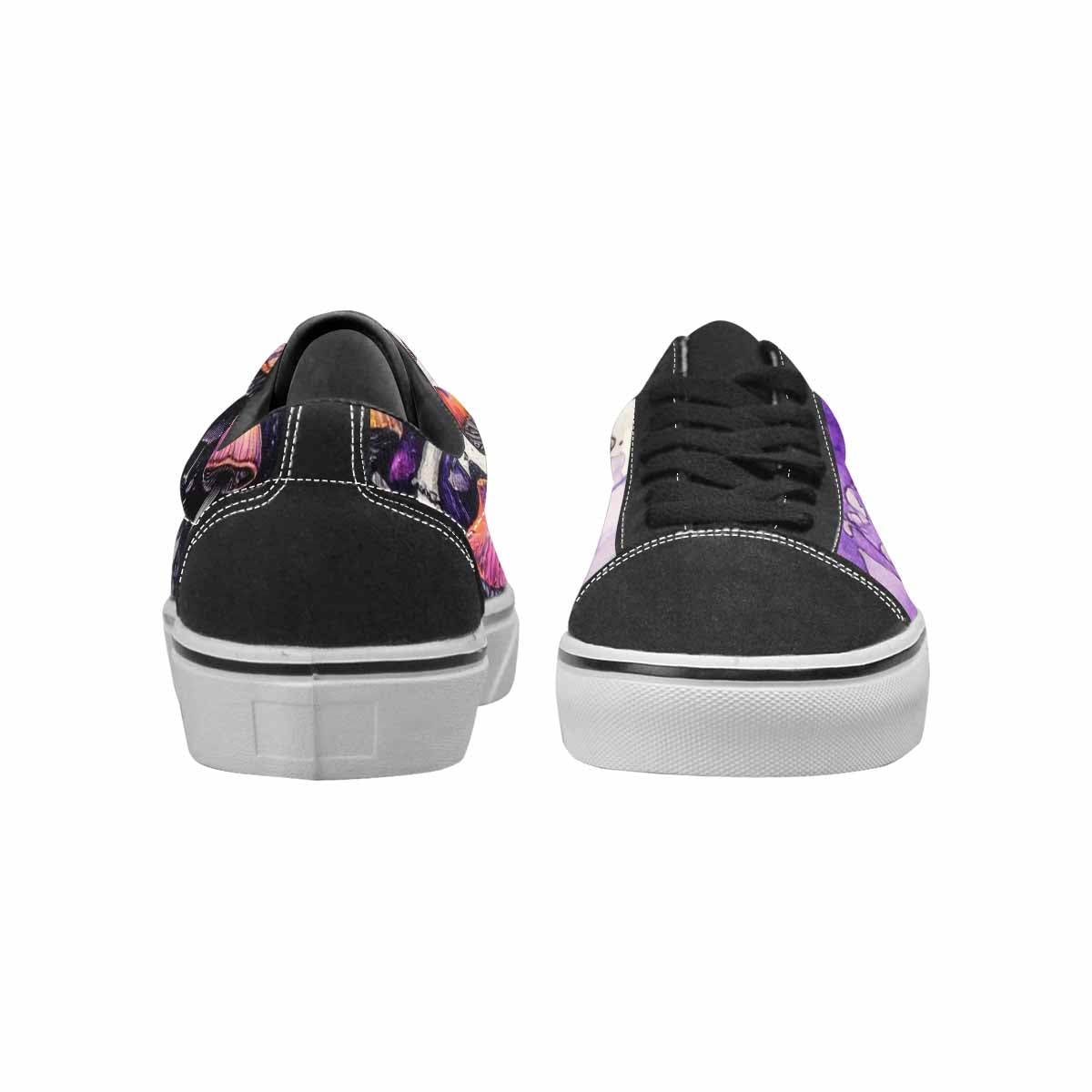 WOMEN'S Rainbow Drip Mushrooms Lace-Up Canvas Grunge Shoes