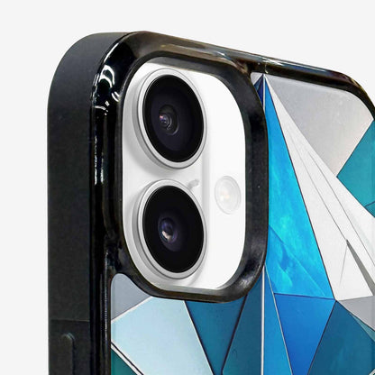 iPhone 16 Plus Case — Geometric Origami Art Pattern, Personalized Phone Case