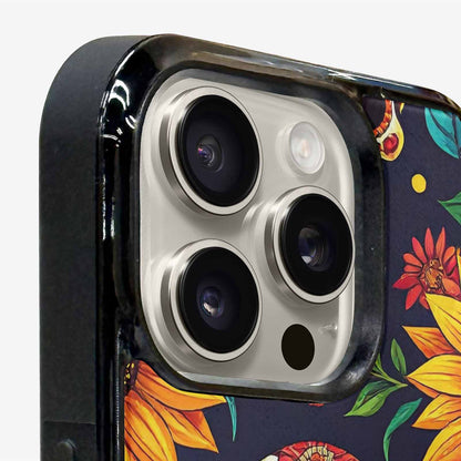 iPhone 16 Pro Case — Sunflowers Hundreds Of Skulls Art Seamless, Custom Phone Case