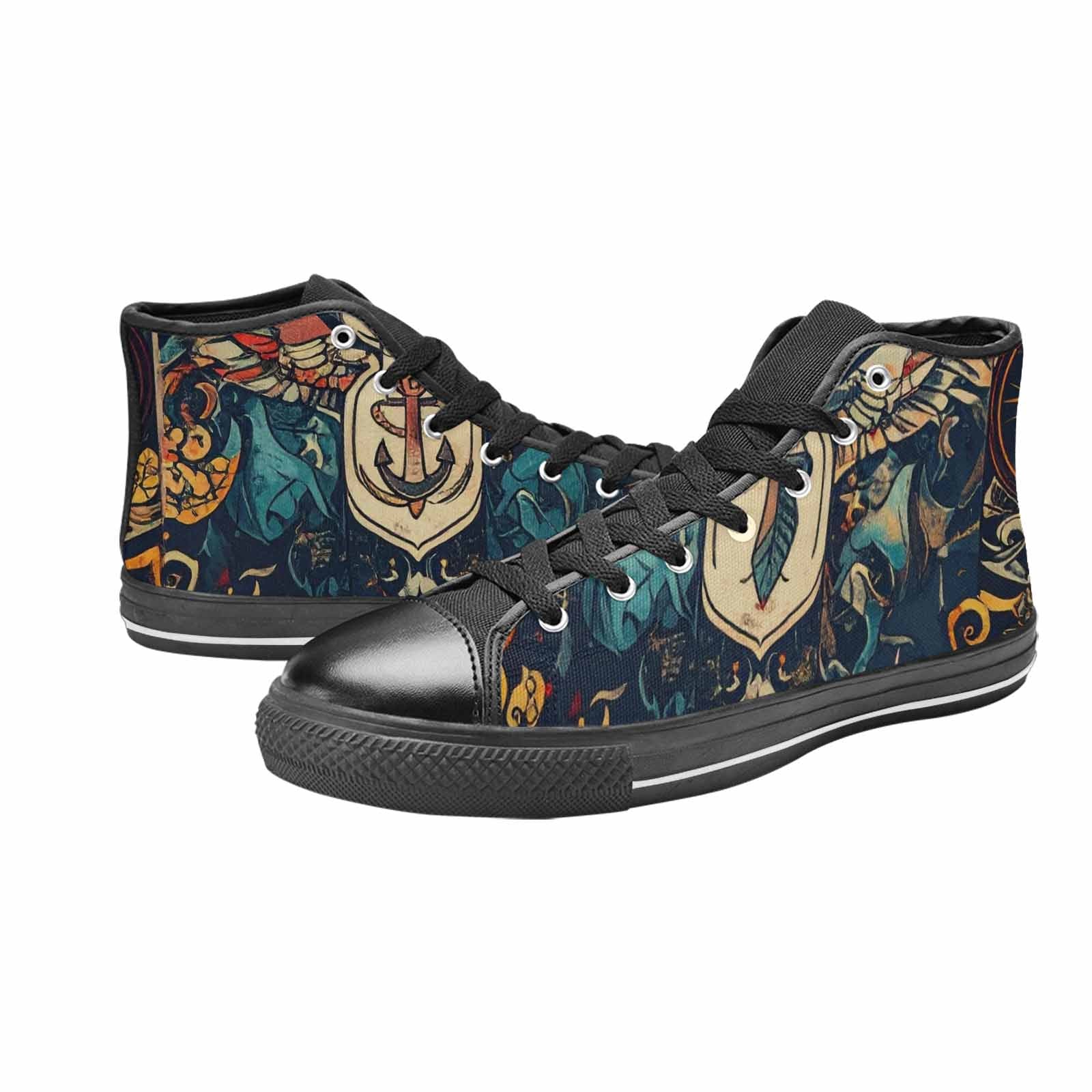 MEN'S Old School Tattoo High Top Canvas Dreamcore Custom Shoes