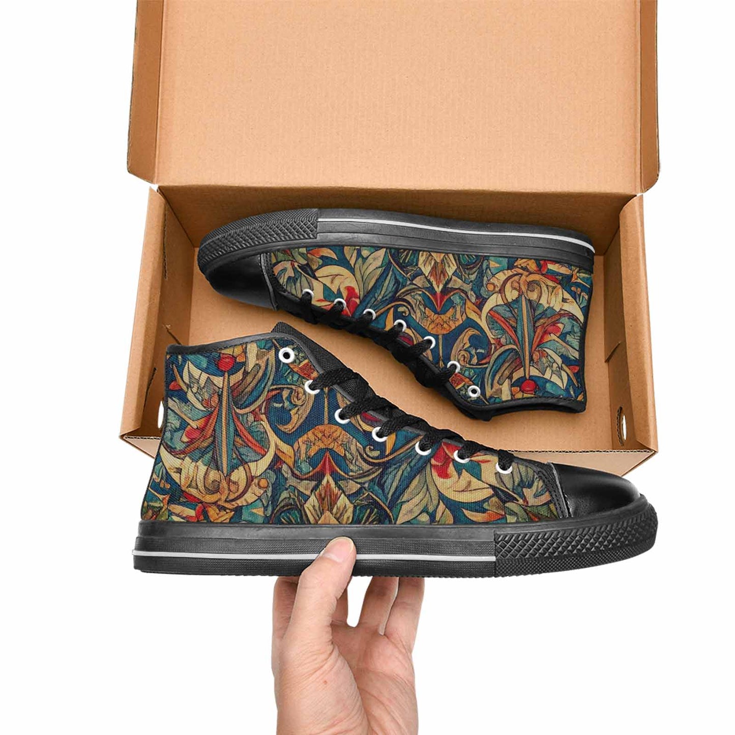 MEN'S Old School Tattoo High Top Canvas Aesthetic Custom Shoes