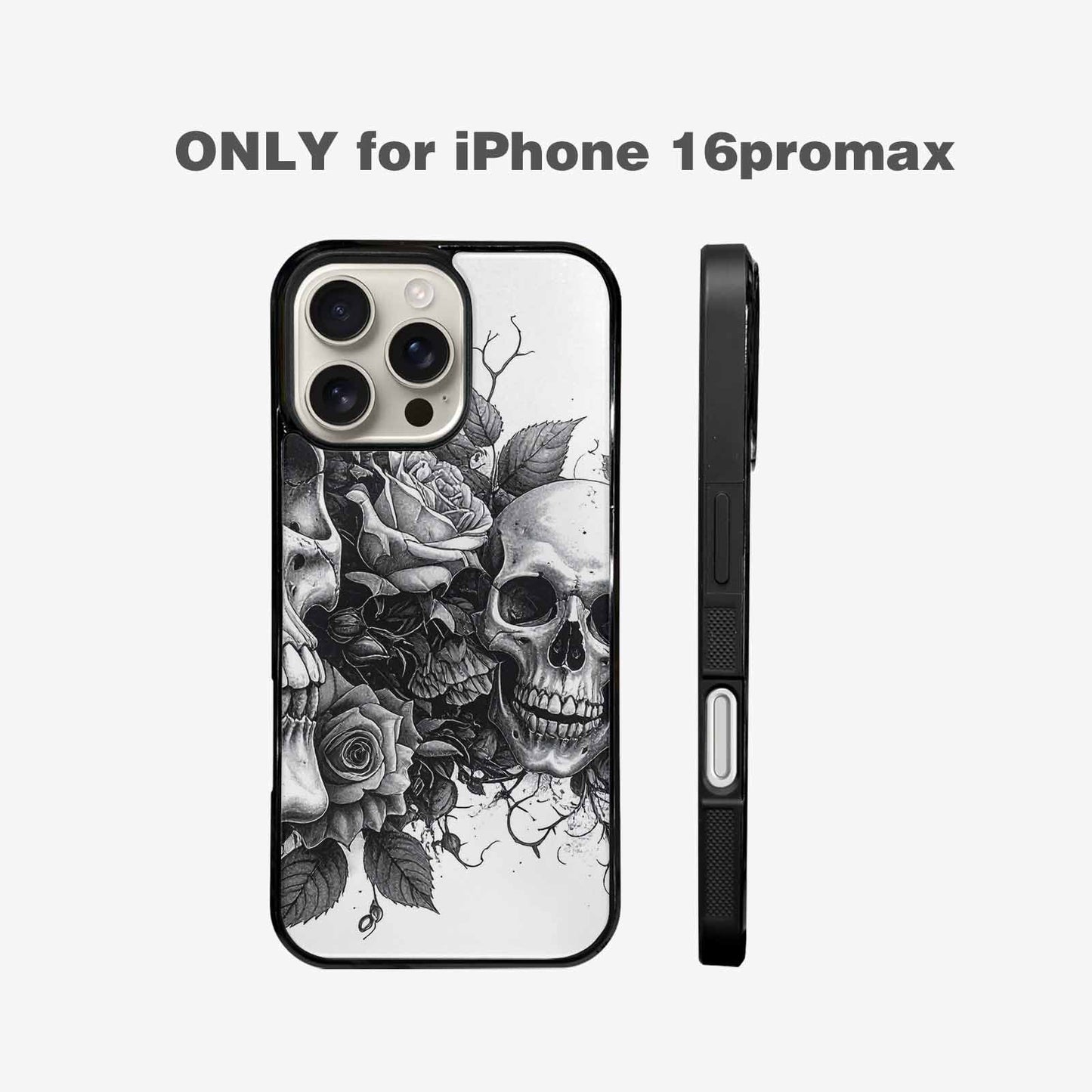 iPhone 16 Pro Max Case — Skull Gothic Art Dark Original, Custom Designed Case Cover