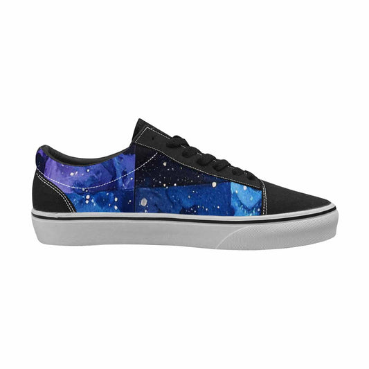 WOMEN'S Galaxy Art - Canvas Lace-Up Neon Fantasy Custom Sneakers