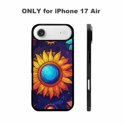 iPhone 17 Air Case — Iridescent Fantasy Sun Disc Original Art, Custom Printed Phone Case