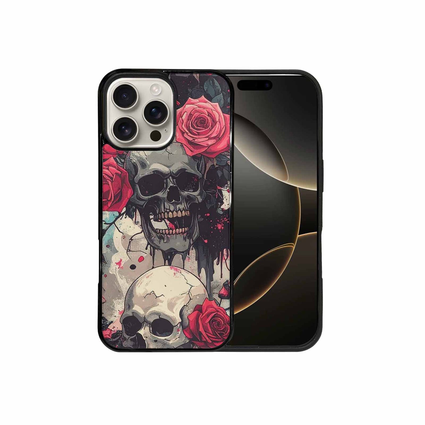 iPhone 16 Pro Max Case — Skulls And Roses Skulls And Roses, Custom Designed Case Cover