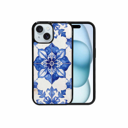iPhone 15 Case — Mexican Talavera Tile Pattern Floral Geometric, Personalized Phone Case